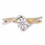 Propose Tonight Two-Tone Round Twisted Shank Engagement Ring