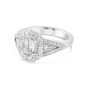 Christopher Designs 18K White Gold L'Amour Diamond Halo & V Shank Engagement Ring L174-050