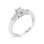 Propose Tonight Emerald Cut and Baguette Diamond Engagement Ring in 14K White Gold AER9307/50W