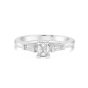 Propose Tonight Emerald Cut and Baguette Diamond Engagement Ring in 14K White Gold AER9307/50W