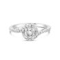 Propose Tonight Round Halo Engagement Ring In 18K White Gold R28555