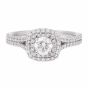 Propose Tonight Round Double Diamond Halo Engagement Ring