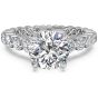 Ritani 14K White Gold Shared Prong Diamond Engagement Ring 
