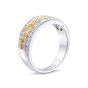 JB Star Fancy Princess Cut Yellow and White Diamond Wedding Band 0543-142