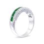 JB Star Emerald and Diamond Platinum Wedding Band 0553-050