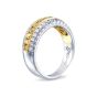 JB Star Fancy Yellow and White Round Diamond Wedding Band 0553-056