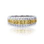 JB Star Fancy Yellow and White Round Diamond Wedding Band 0553-056