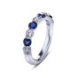 JB Star Alternating Sapphire and Diamond Shared Prong Band 0775-027