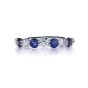 JB Star Alternating Sapphire and Diamond Shared Prong Band 0775-027