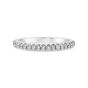James Free 14K White Gold Fishtail Diamond Set Wedding Band .22ctw