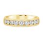 14kt Yellow Gold 3/4 Carat 9 Diamond Channel Set Band 