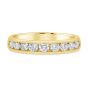 14K Yellow Gold 1/2 Carat 9 Diamond Channel Set Band