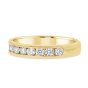 14K Yellow Gold 1/2 Carat 9 Diamond Channel Set Band