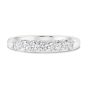 14kt White Gold 1/2 CT Seven Diamond Weave Prong Wedding Band