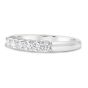 14kt White Gold 1/2 CT Seven Diamond Weave Prong Wedding Band