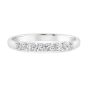 James Free 14kt White Gold 1/4 ctw Seven Diamond "U" Prong Wedding Band