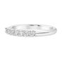 James Free 14kt White Gold 1/4 ctw Seven Diamond "U" Prong Wedding Band