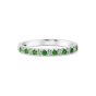 Allure White Gold Green Tsavorite & Diamond Stackable Ring UR1803WB-A-3