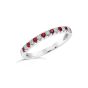Allure White Gold Red Ruby & Diamond Stackable Ring UR1803WB-A-2