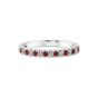 Allure White Gold Red Ruby & Diamond Stackable Ring UR1803WB-A-2