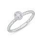 James Free 18K White Gold Bezel Set Diamond Rope Wedding Band