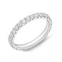 James Free 18K White Gold Half Round Diamond Band