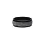 James Free Zirconium 8mm Meteorite Center and Polished Black Edge Ring Size 7