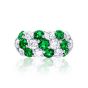JB Star Emerald & Diamond Platinum Band 1072-023