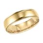 James Free 6MM 14K Yellow Gold Satin Center Polished Step Edge Band 11-8049