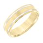 James Free 6MM Satin Finish Rhodium Strip Edges Men's Band SZ10
