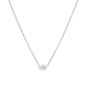 18kt White Gold Pear-Shaped 1/5 Carat Diamond Bezel Set Necklace