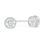 18kt White Gold Round Bezel Set 3/5 ctw Diamond Studs