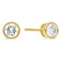 18kt Yellow Gold Round Bezel Set 3/5 ctw Diamond Studs