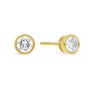 18kt Yellow Gold Round Bezel Set 1/3 ctw Diamond Studs
