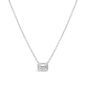 18kt White Gold Emerald Cut Bezel Set 2/5 ctw Diamond Necklace - FINAL SALE