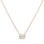 18kt Rose Gold Oval East and West Bezel Set 1/2 ctw Diamond Necklace- FINAL SALE -