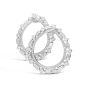 Robert Procop Platinum Square and Baguette Diamond Hoop Earrings 125642