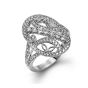Simon G 18K White Gold Open Milgrain Diamond .74ctw Ring