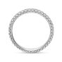 Precision Set Comfort Fit Collection Two Row 18K White Gold Diamond Eternity Wedding Band