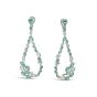 Robert Procop Platinum Green Emerald and Diamond Dangle Earrings 133523
