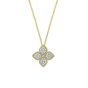 Roberto Coin Princess Large Diamond Flower Pendant Necklace in 18K Yellow Gold