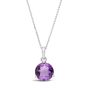 James Free Jewelers 14K White Gold Purple Amethyst Pendant