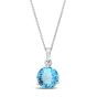 James Free Jewelers 14K White Gold Blue Topaz Pendant