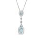 Robert Procop 18K White Gold Aquamarine and Diamond Pendant Necklace 162737