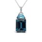 Allure London Blue Topaz Pendant Necklace