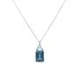 Allure London Blue Topaz Pendant Necklace