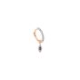 Kismet by Milka 10th Eye Mini Haven Hoop 14K Rose Gold with White & Champagne Diamond Base