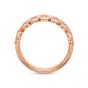 Precision Set Three Row Half 18K Rose Gold Diamond Anniversary Band