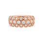 Precision Set Three Row Half 18K Rose Gold Diamond Anniversary Band