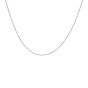 James Free 14K White Gold 1.0mm Diamond Cut Bead Chain Necklace 18" Long
